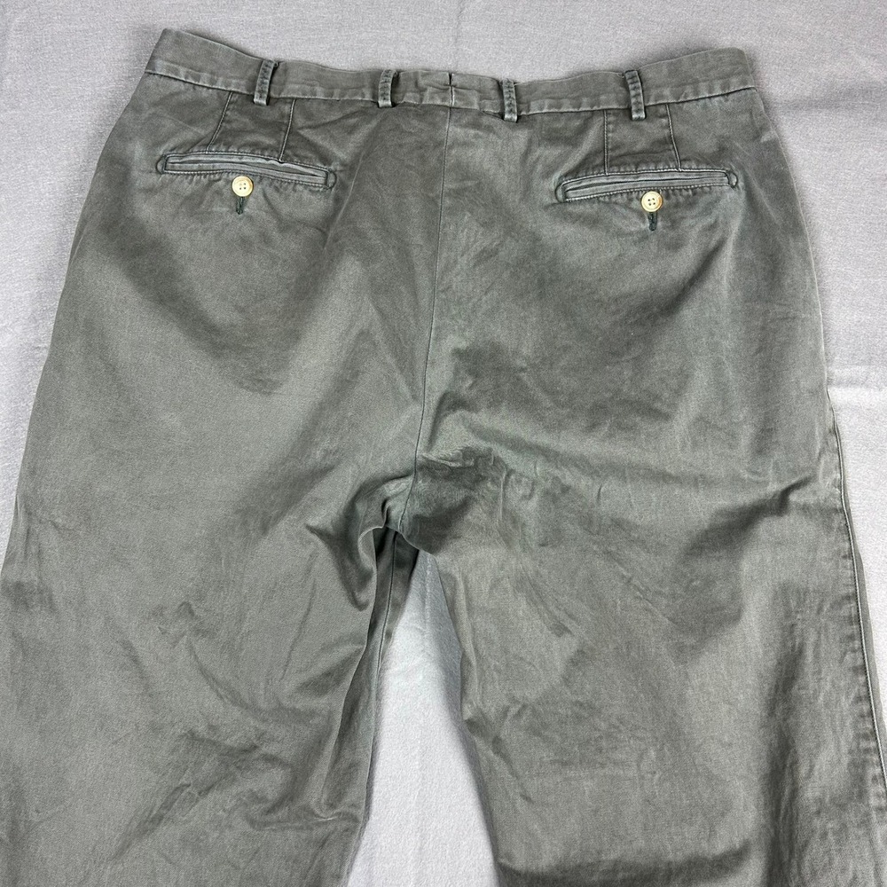 Peter Millar Chino Pants Flat Front Twill Mens 38x32 Olive Green MS15B84 - Picture 10 of 12